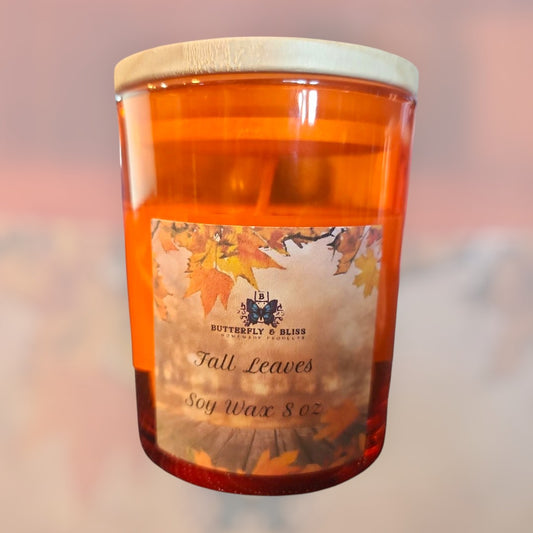 Fall leave Candle